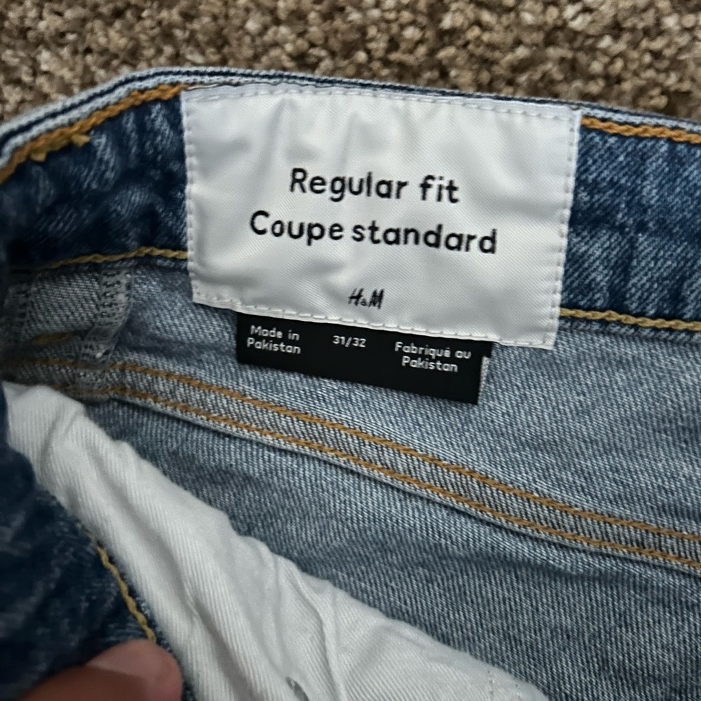 H&M Blue Straight Leg Jeans Classic Denim